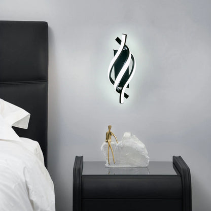 18W Curved LED Wall Sconce – Modern Bedside Light