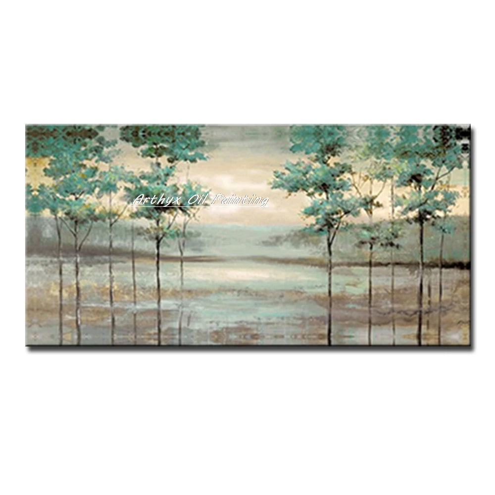 Large Abstract Tree Oil Painting on Canvas