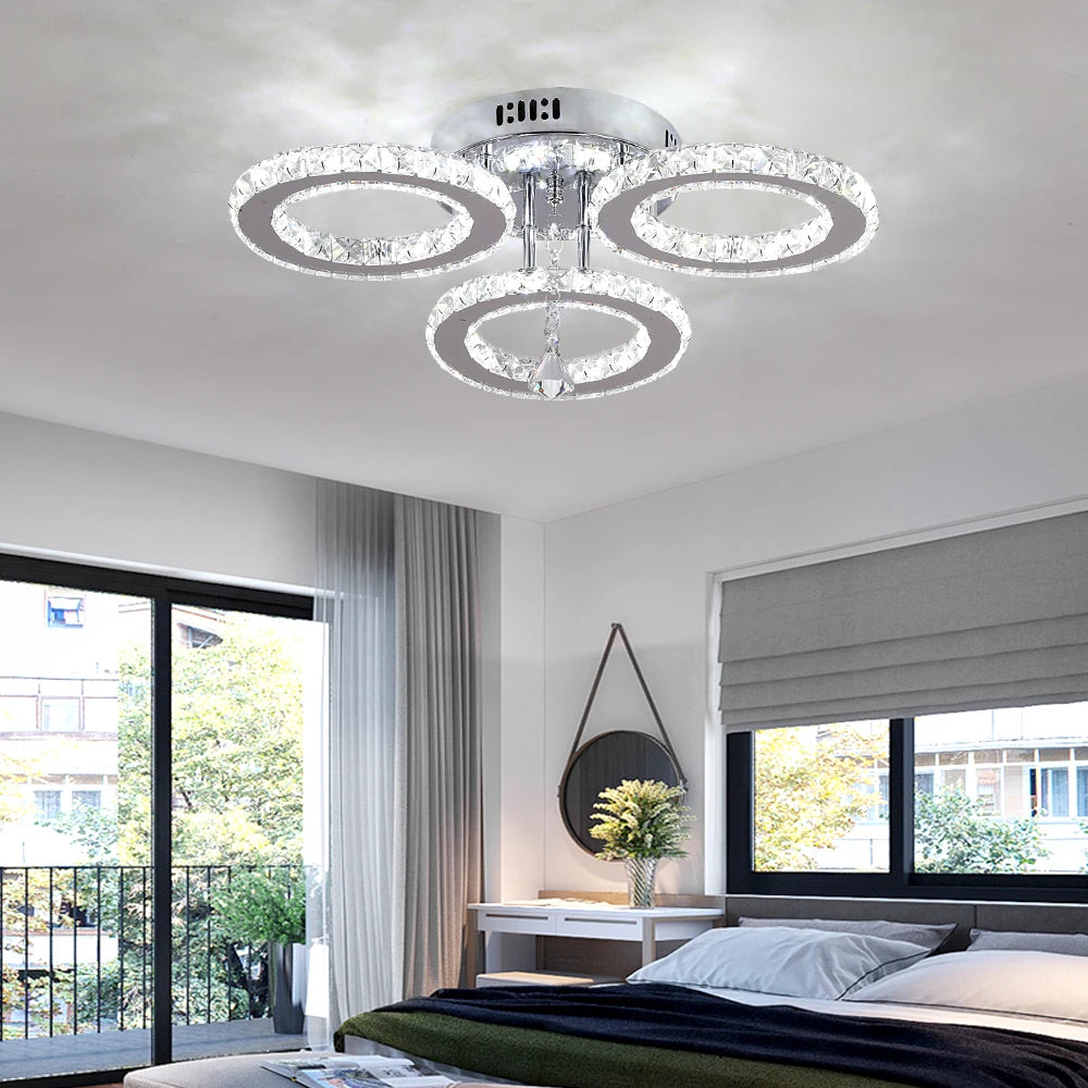 Modern Crystal Ceiling Chandelier Pendant Light