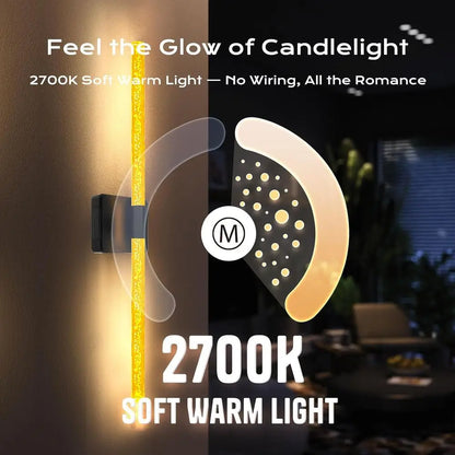 25" Crystal LED Wall Sconces Set of 2, Modern Luxury Wall Lights, Elegant Indoor Lighting Fixture