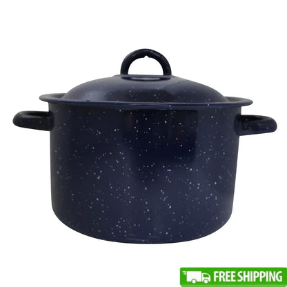 Steel Enamel Stock Pot Double Handles