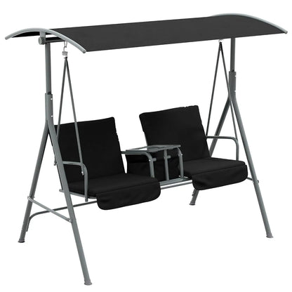 2-Person Outdoor Porch Swing with Canopy