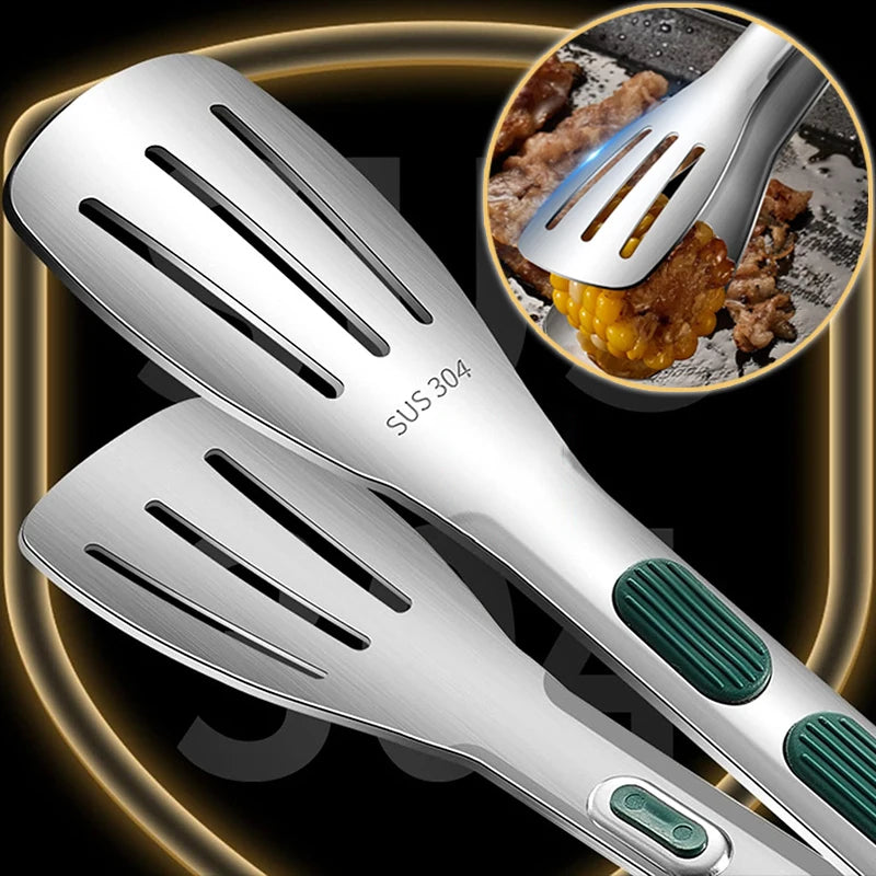 Food Tongs BBQ Meat Salad Bread Clip Barbecue Grill