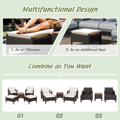 5-Piece Rattan Patio Sofa Set
