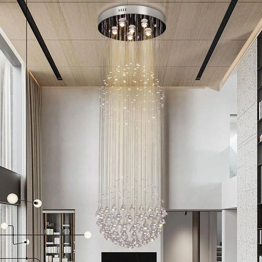 Large Chandeliers for High Ceiling,Long Raindrop