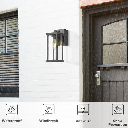 Porch Light with GFCI Outlet & Dusk-to-Dawn Sensor