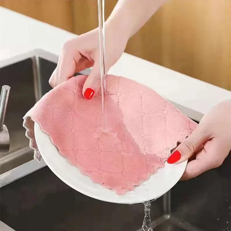 Double-Sided Kitchen Cleaning Dishcloth Set