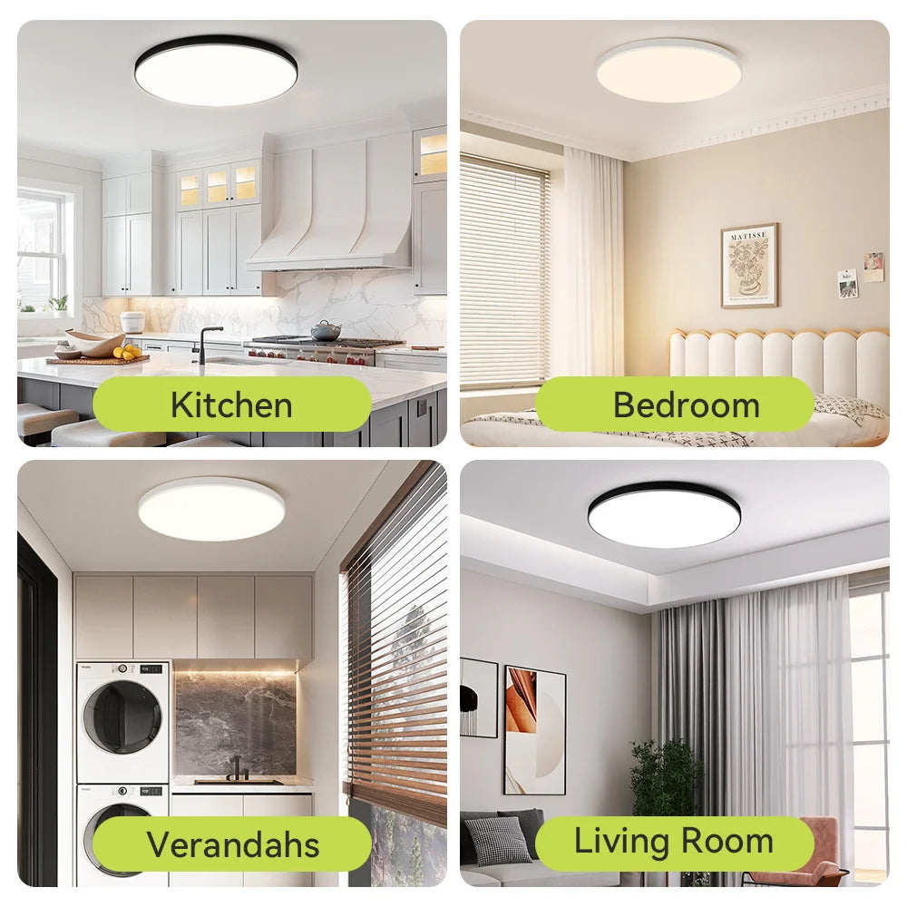 Ultra-Thin LED Ceiling Lamp – Waterproof