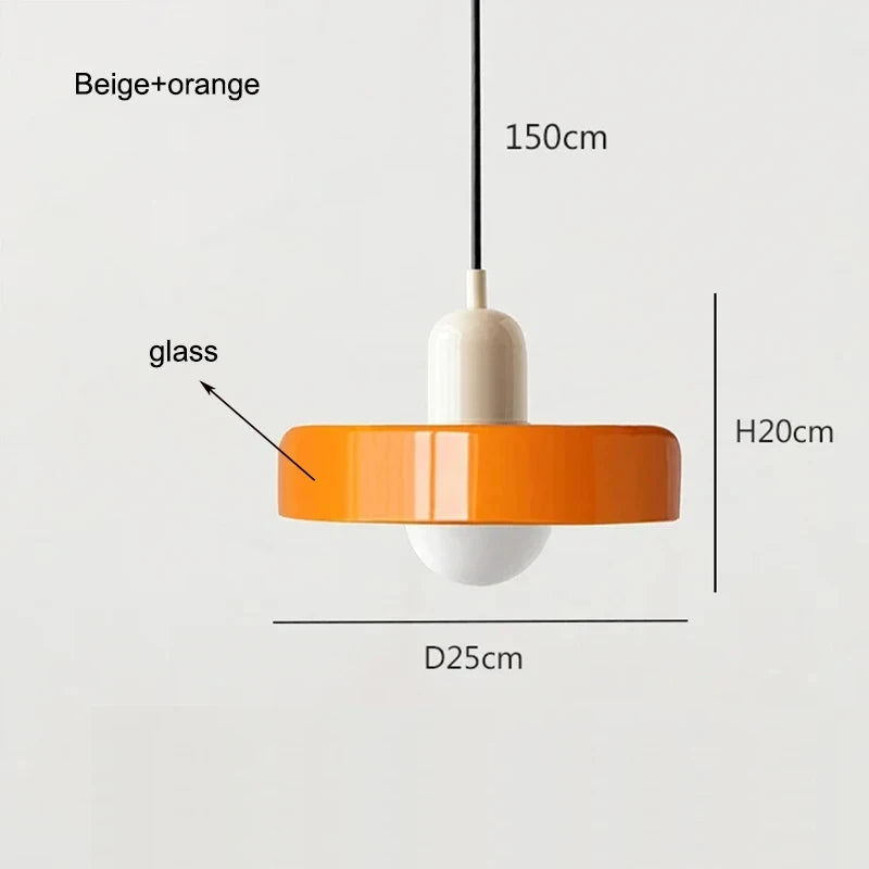 Modern Bauhaus Glass Pendant Light