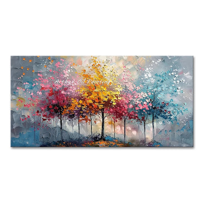 Large Abstract Tree Oil Painting on Canvas