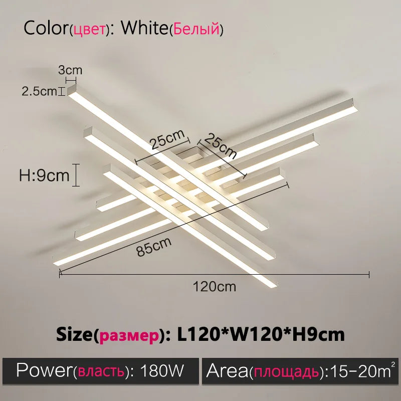 Black Nordic LED Ceiling Chandelier