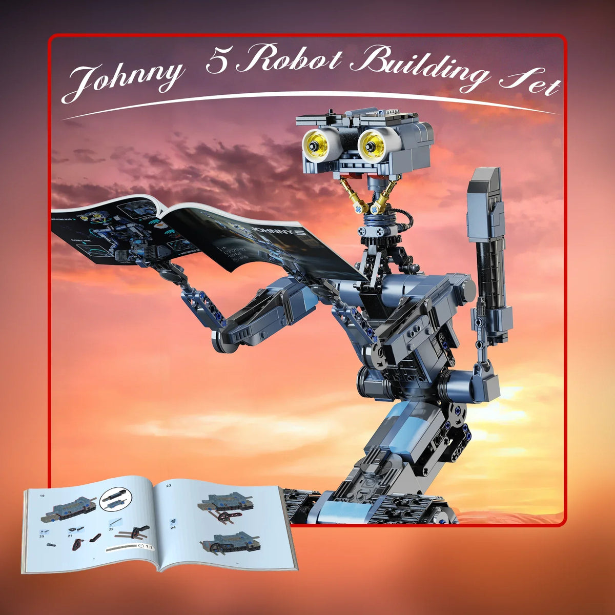Johnny 5 Military Robot Building Blocks Action Figure Set