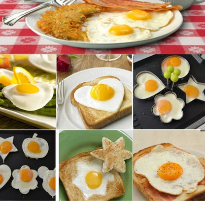 Egg Mold Heart Pancake Maker Breakfast Baking Omelette Rings