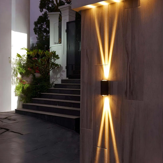 Modern LED Up & Down Wall Sconce – Warm White Indoor/Outdoor Light