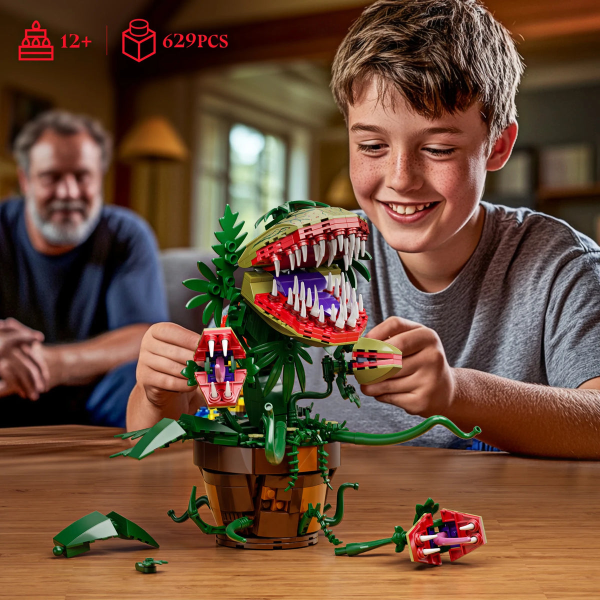 Audrey II Piranha Plant Building Blocks Set (629 Pieces)