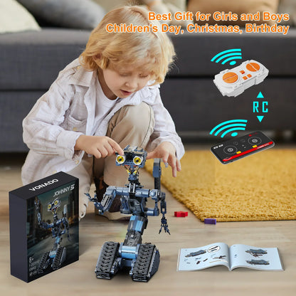Johnny 5 Military Robot Building Blocks Action Figure Set