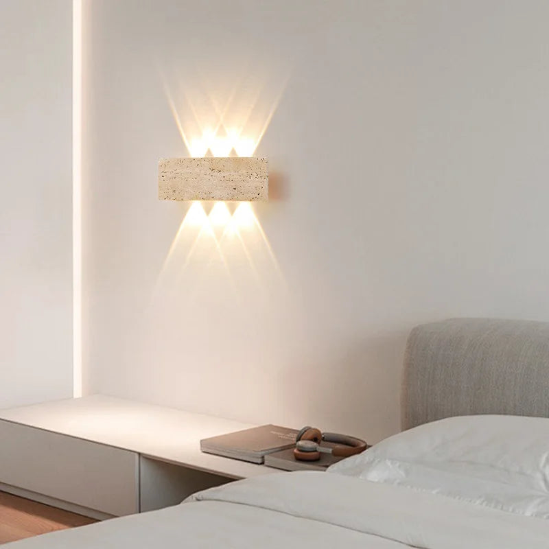 Wabi-Sabi LED Stone Wall Lamp – Waterproof Indoor & Outdoor Sconce