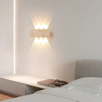 Wabi-Sabi LED Stone Wall Lamp – Waterproof Indoor & Outdoor Sconce