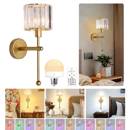 Luxury Crystal Rechargeable LED Wall Light