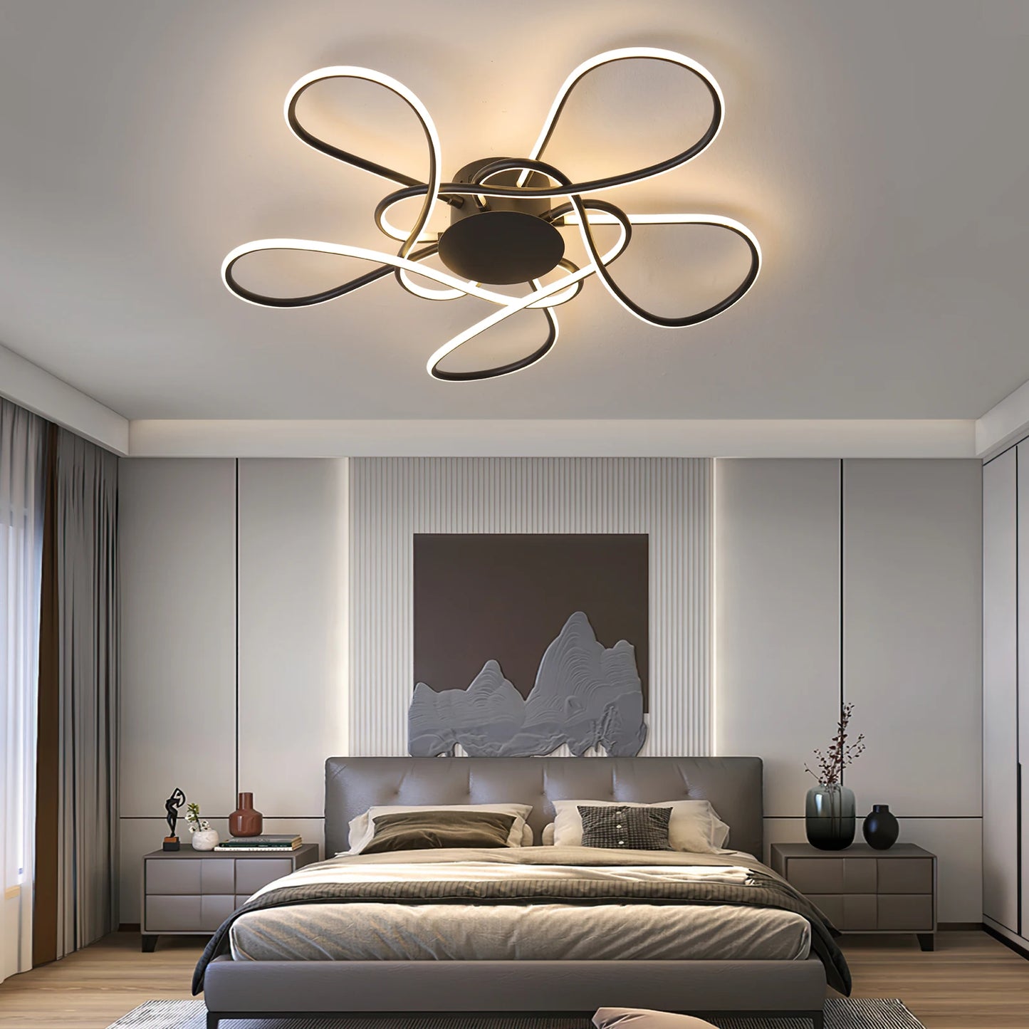 Modern LED Chandelier – Chrome/Gold Ceiling Light