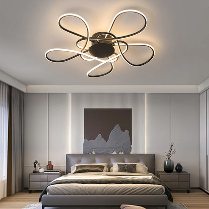 Modern LED Chandelier – Chrome/Gold Ceiling Light