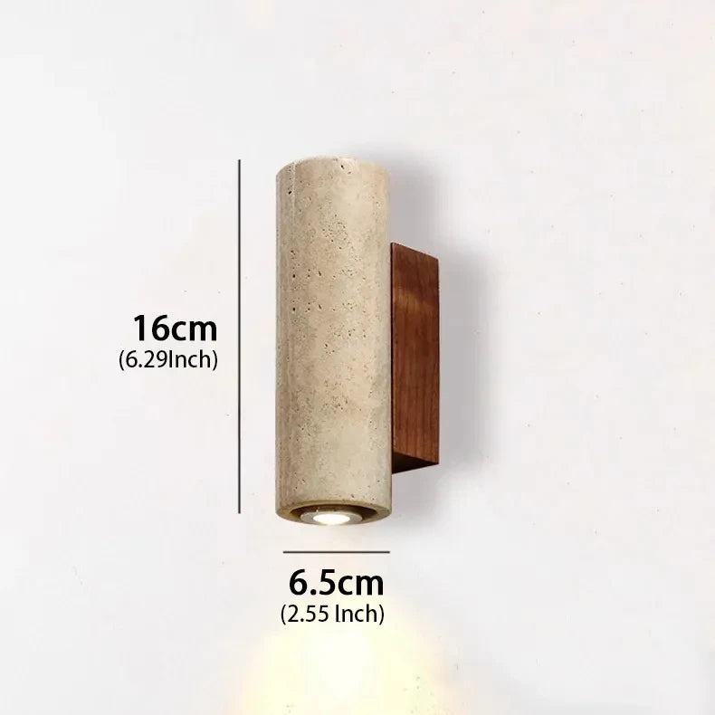 Wabi-Sabi Yellow Marble LED Wall Sconce