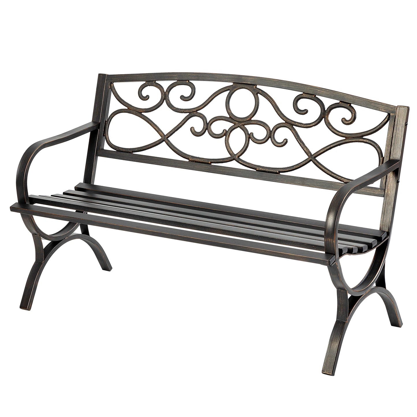 50" Metal Garden Bench (2-Person)