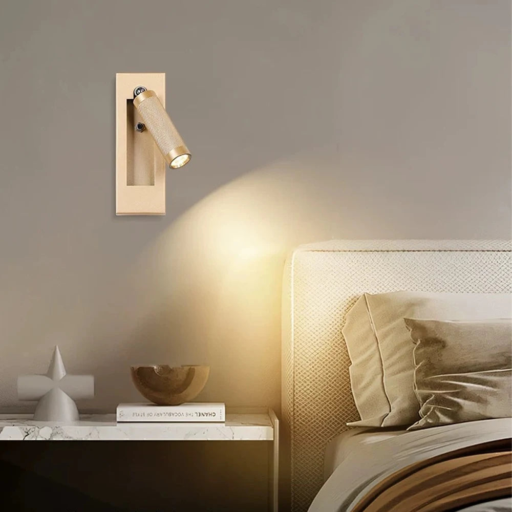SANDIY Nordic Wall Sconce – Bedside Reading Lamp with Switch