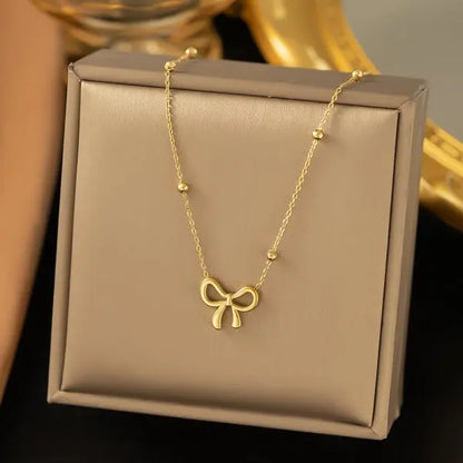 Micro Inlaid Zircon Butterfly Necklace