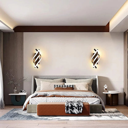 18W Curved LED Wall Sconce – Modern Bedside Light