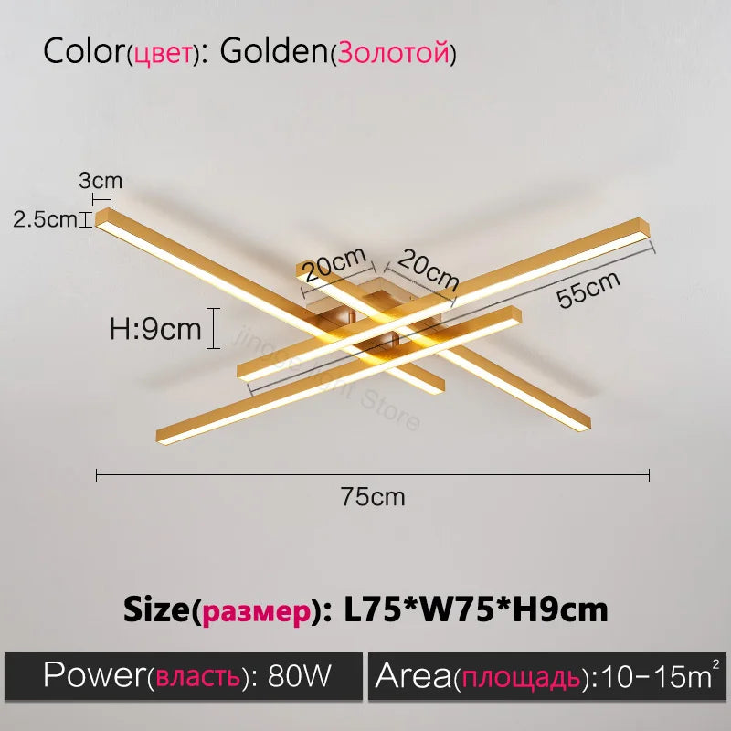 Black Nordic LED Ceiling Chandelier