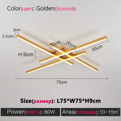 Black Nordic LED Ceiling Chandelier