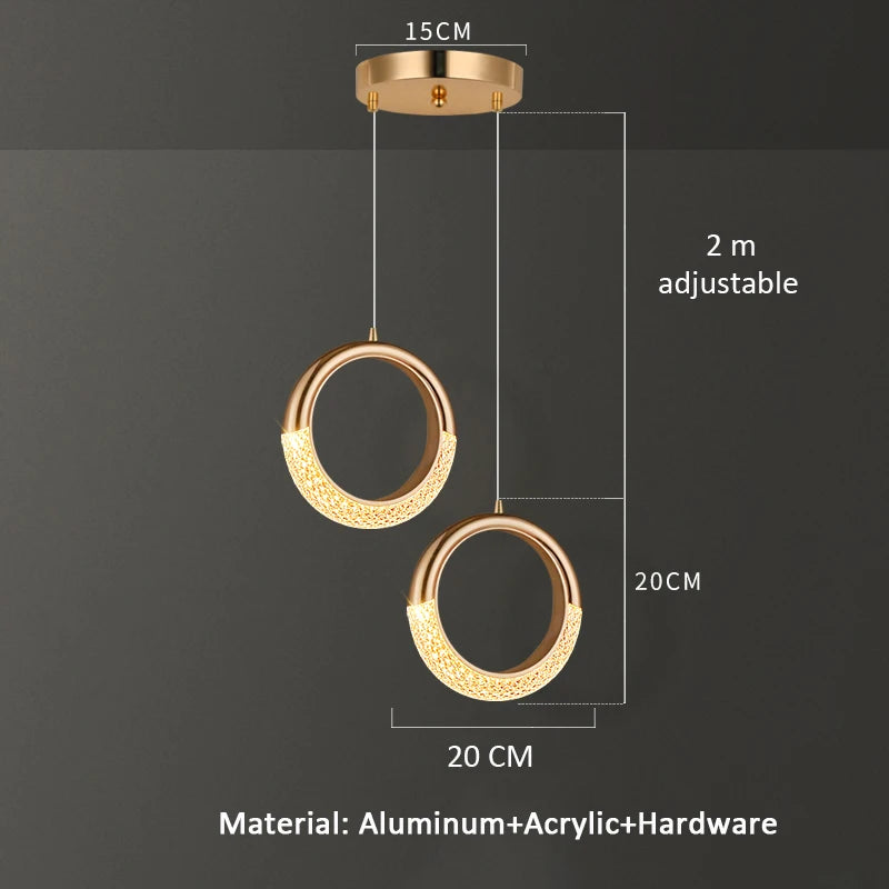 Light Luxury Bedroom Bedside Small Pendant