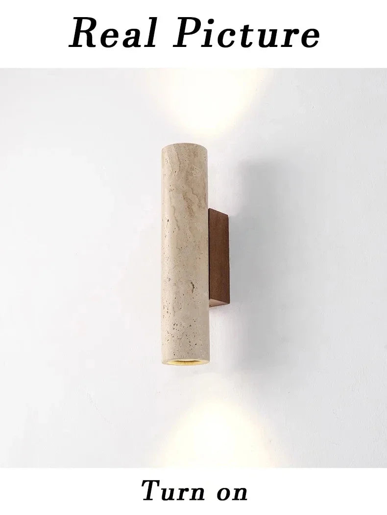 Wabi-Sabi Yellow Marble LED Wall Sconce