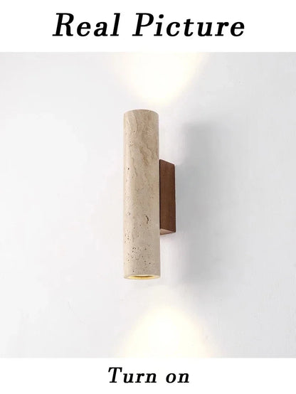 Wabi-Sabi Yellow Marble LED Wall Sconce
