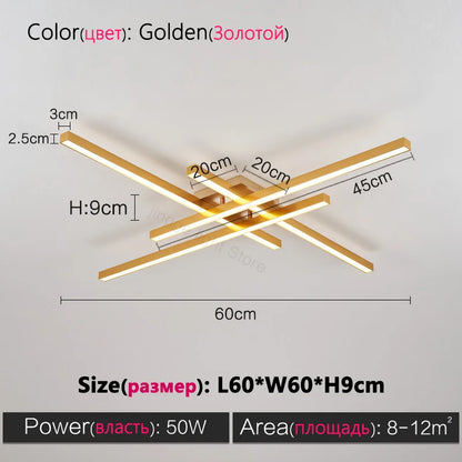 Black Nordic LED Ceiling Chandelier