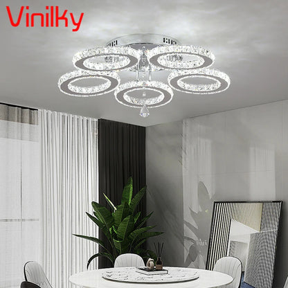 Modern Crystal Ceiling Chandelier Pendant Light