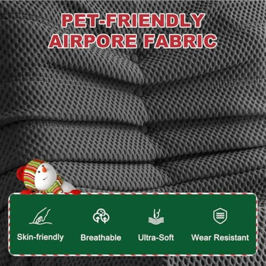 Large Bean Bag Chair with Memory Foam & Pillows