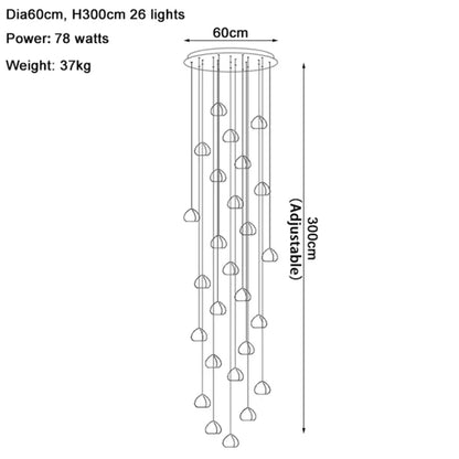 Crystal Water Drop LED Pendant Chandelier