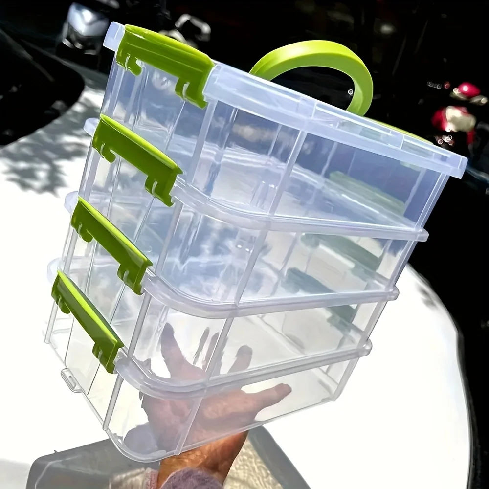 4-Tier Clear Plastic Storage Organizer Box
