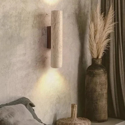 Wabi-Sabi Yellow Marble LED Wall Sconce