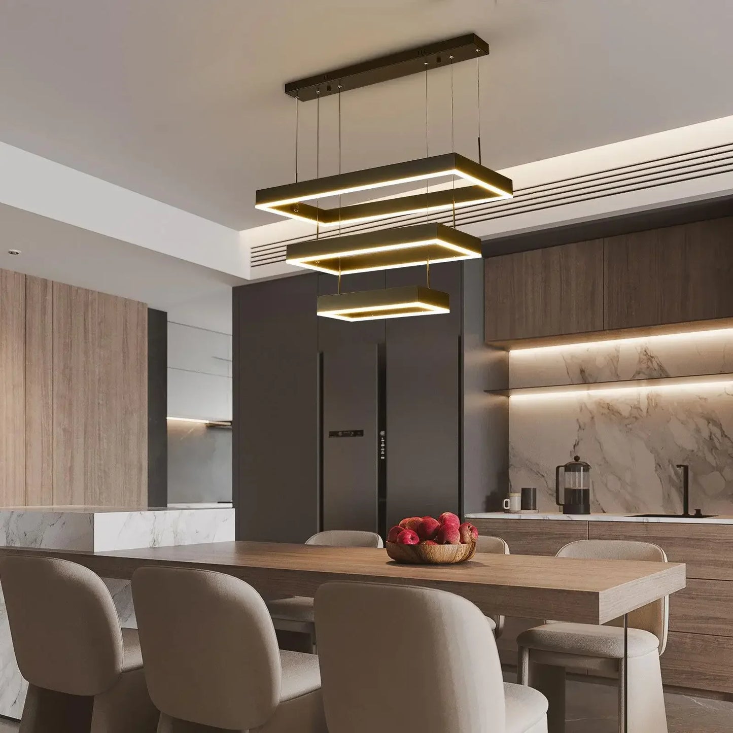 Contemporary Dining Room Farmhouse Fixtures