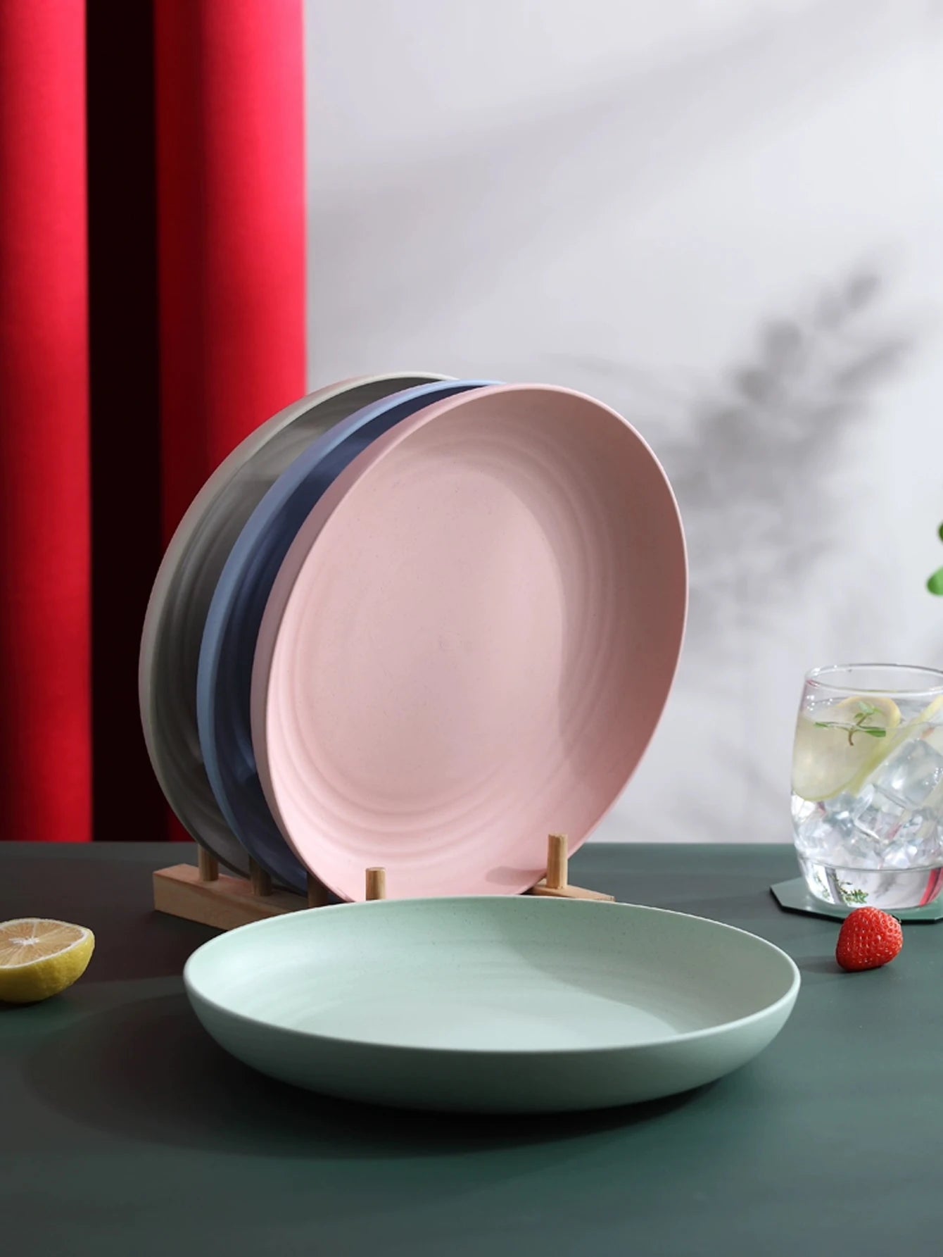 Microwave & Dishwasher Safe Wheat Straw Plates