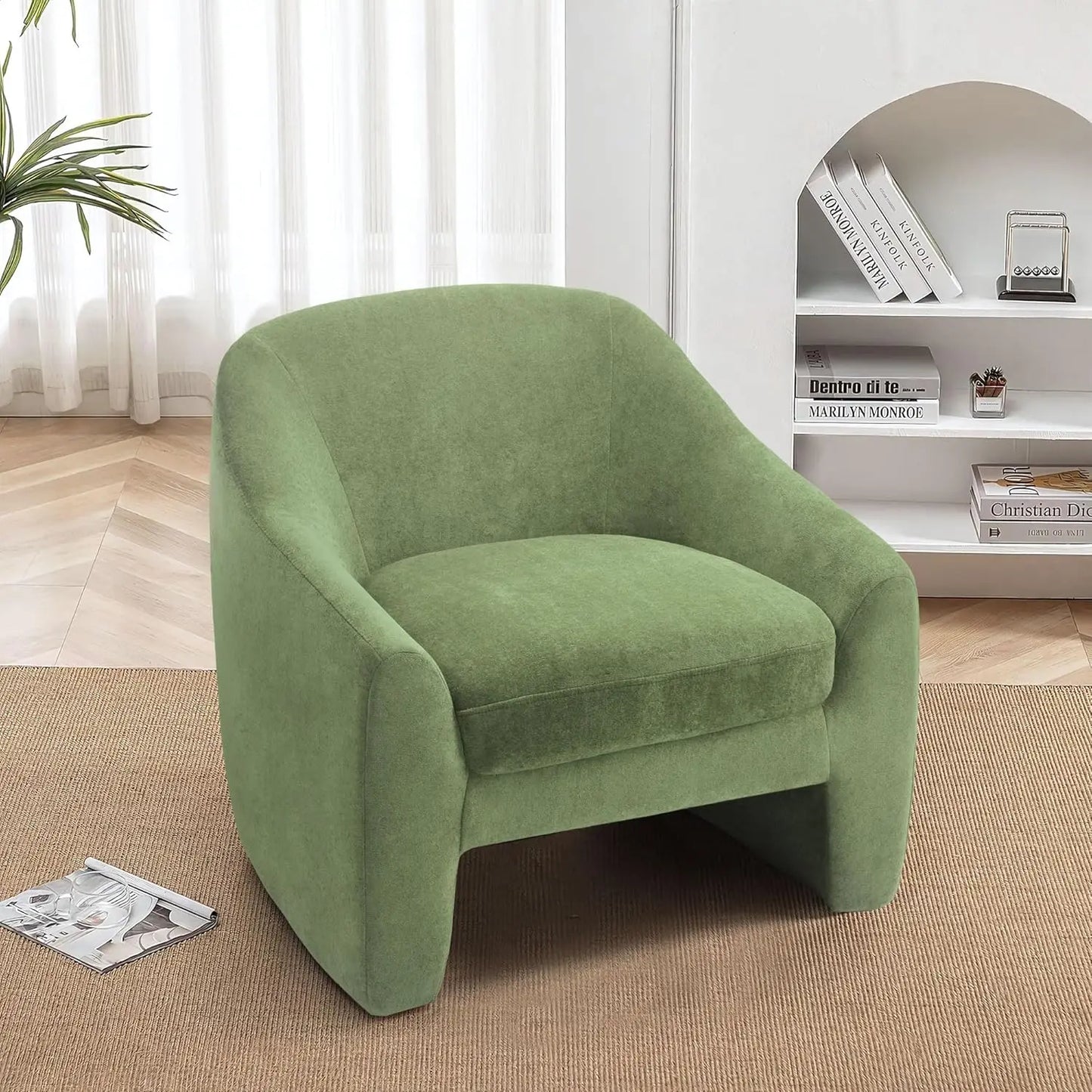 Small Swivel Barrel Accent Chair – No Assembly