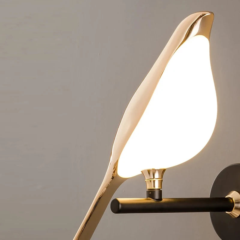 Nordic Golden Bird LED Wall Sconce Lamp