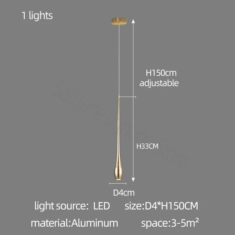Nordic LED Staircase Pendant Chandelier