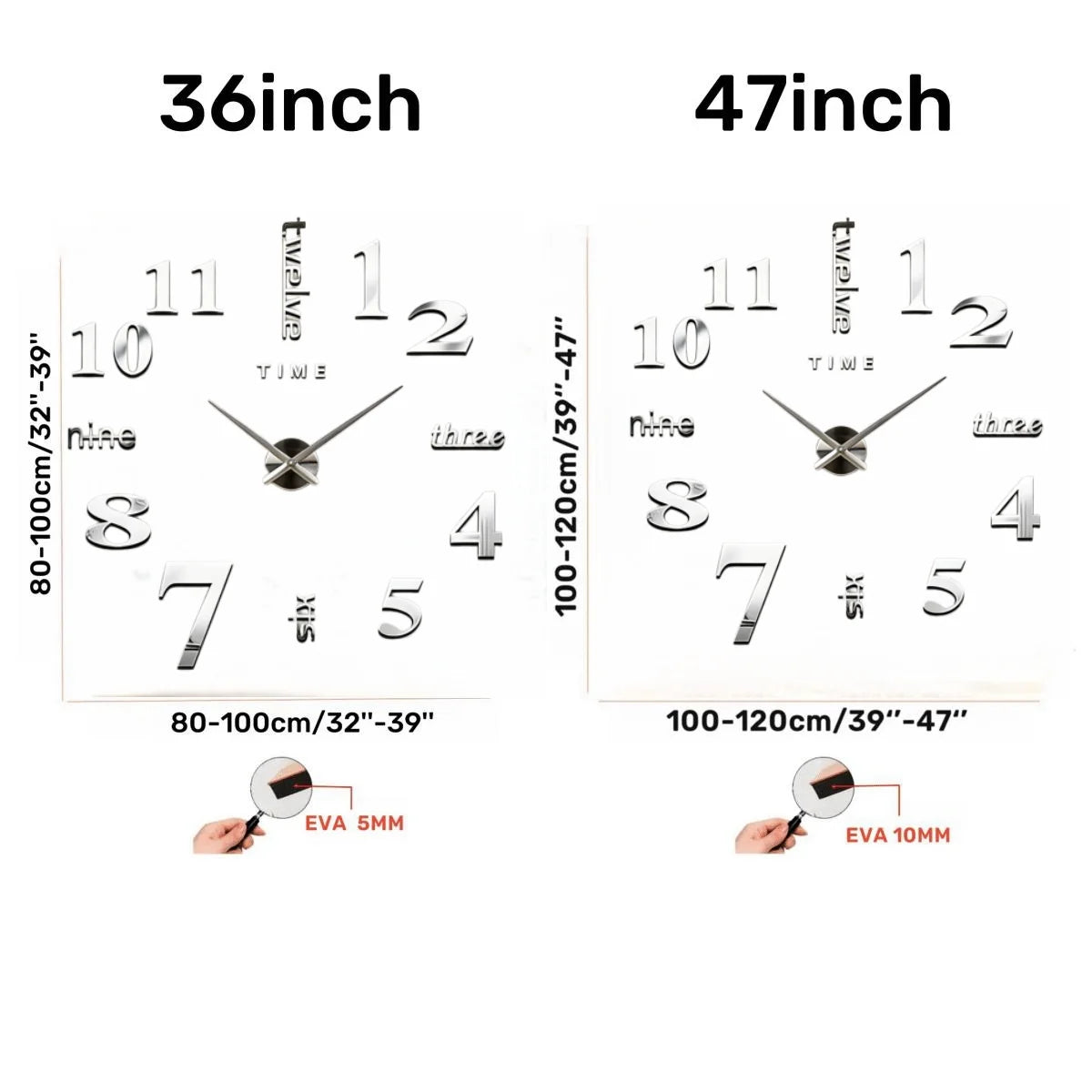 Modern 3D DIY Wall Clock