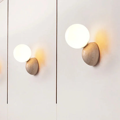 Cream Style Round LED Wall Lamp – Nordic Bedside Light
