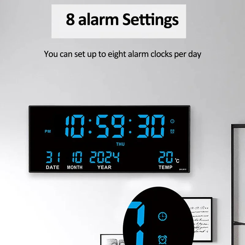 14" Large LED Digital Wall Clock
