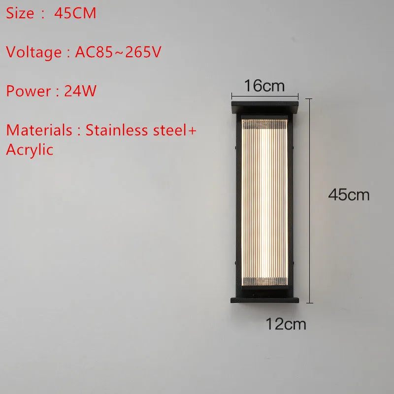 Minimalist LED WALL Light Outdoor Waterproof